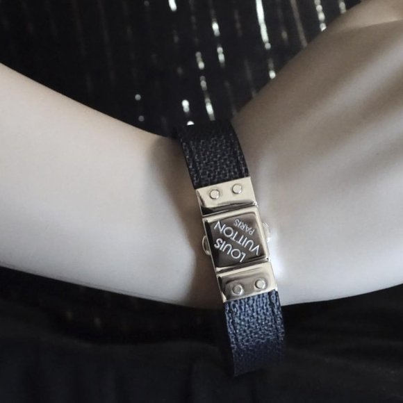Louis Vuitton Damier-graphite Silver Bracelet - Picture 2 of 8